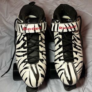 Riedell Zebra Print Roller Skates